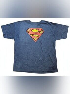 Superman DC Comics Men's Blue Graphic Tee, Size XXL, New